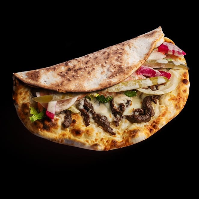 Beef Shawarma Flatbread.